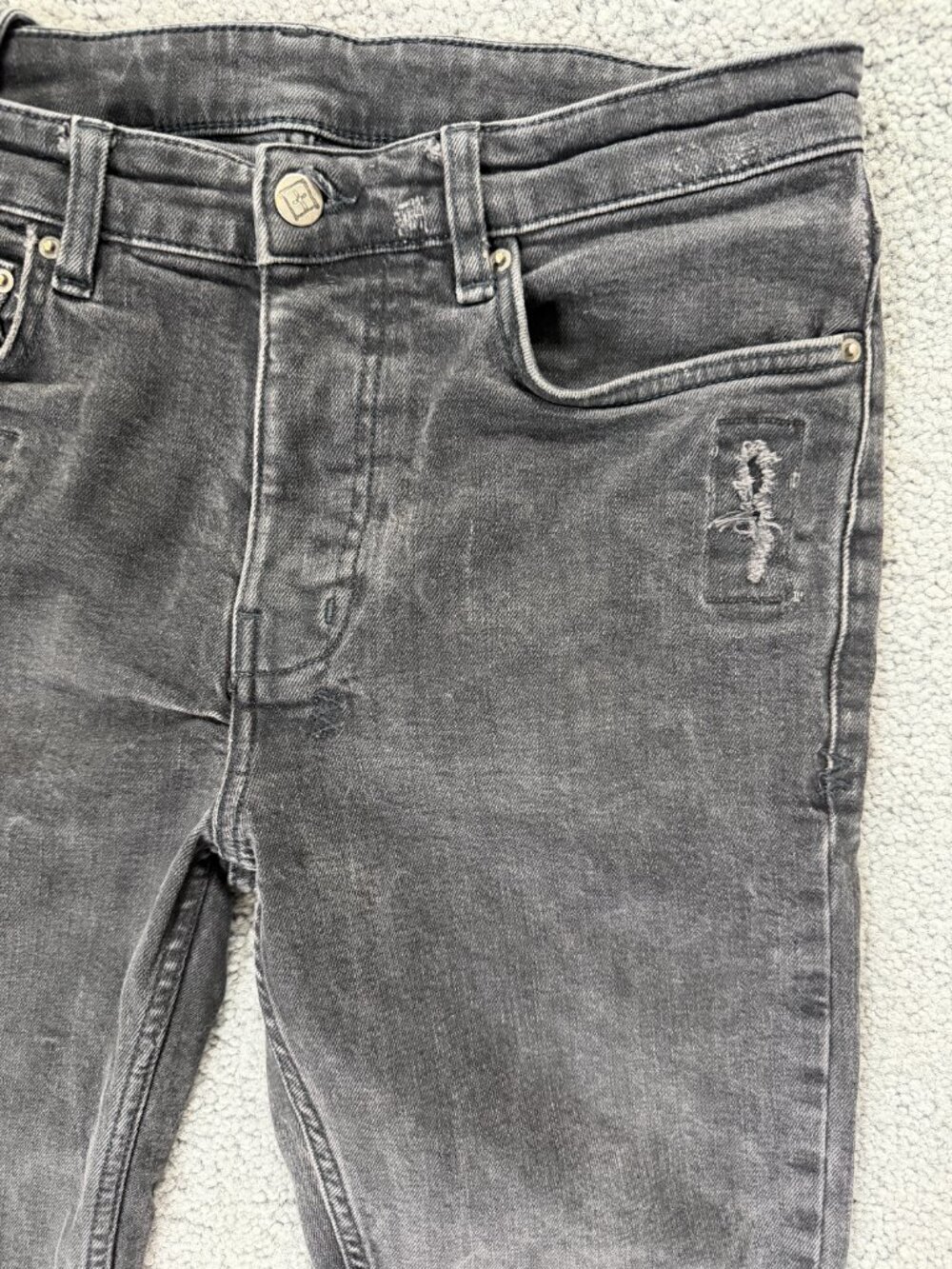 Ksubi Chitch Boneyard Black Slim Fit Distressed Jeans - Men's Size 31 - VGUC - Picture 3 of 16